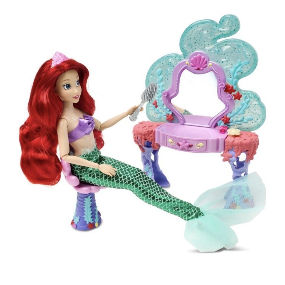 Disney Ariel Classic Gift Set Sebastian Flounder Little Mermaid Vanity NO DOLL